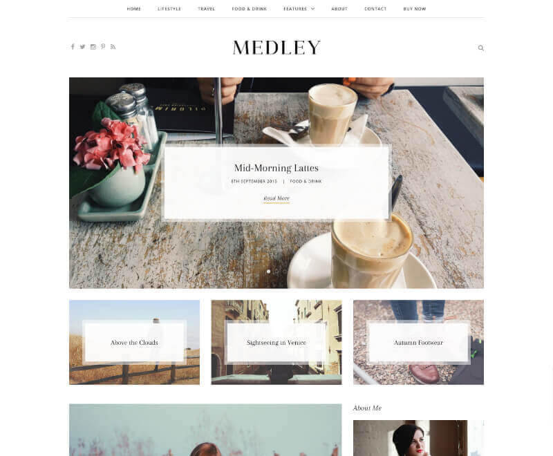 medley blogging theme for wordpress