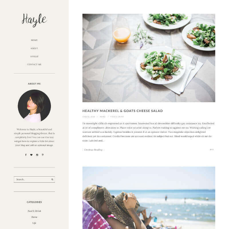 hayle wordpress theme