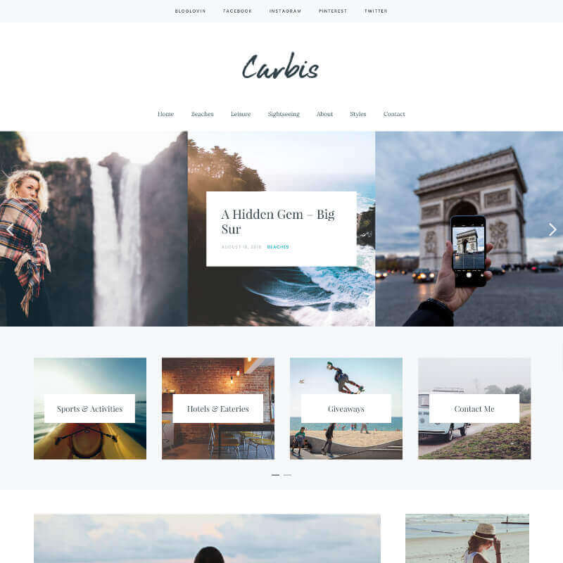 carbis is a stunning blogging wordpress theme