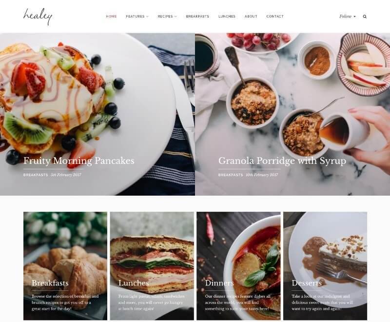 healey blogging theme for wordpress